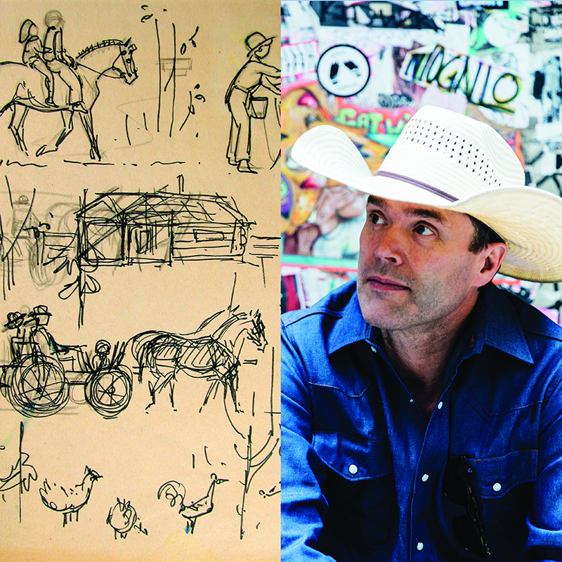 Corb Lund with McNaught artwork