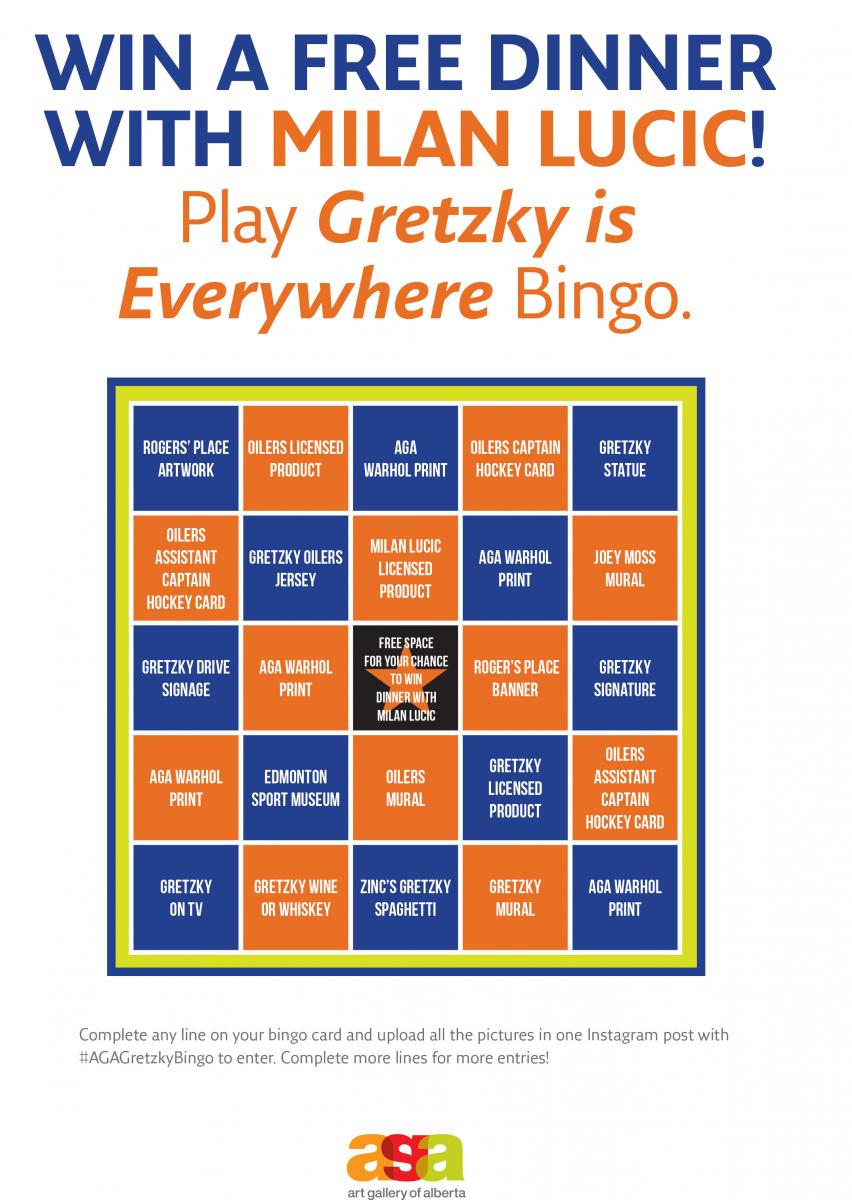 Gretzky Bingo card