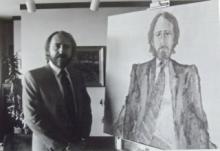 Painting Perter Pocklington in Edmonton, 1981